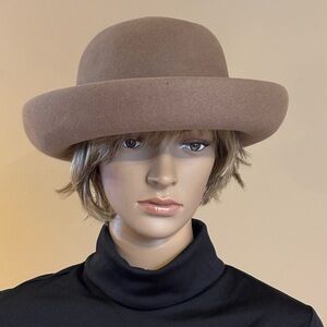 VINTAGE Laura Ashley 100% Wool Roller Bowl Hat